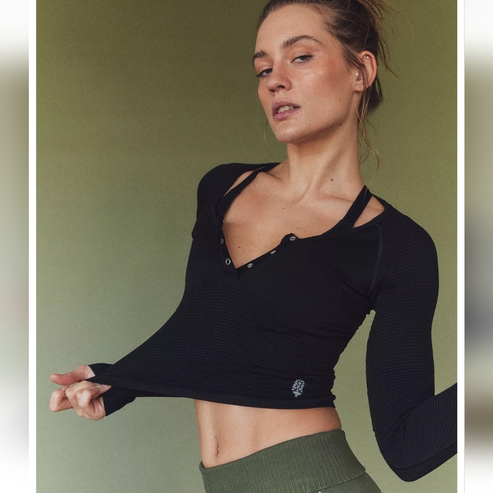 Fp Movement By Free People Bail Out Layer Top In Black
